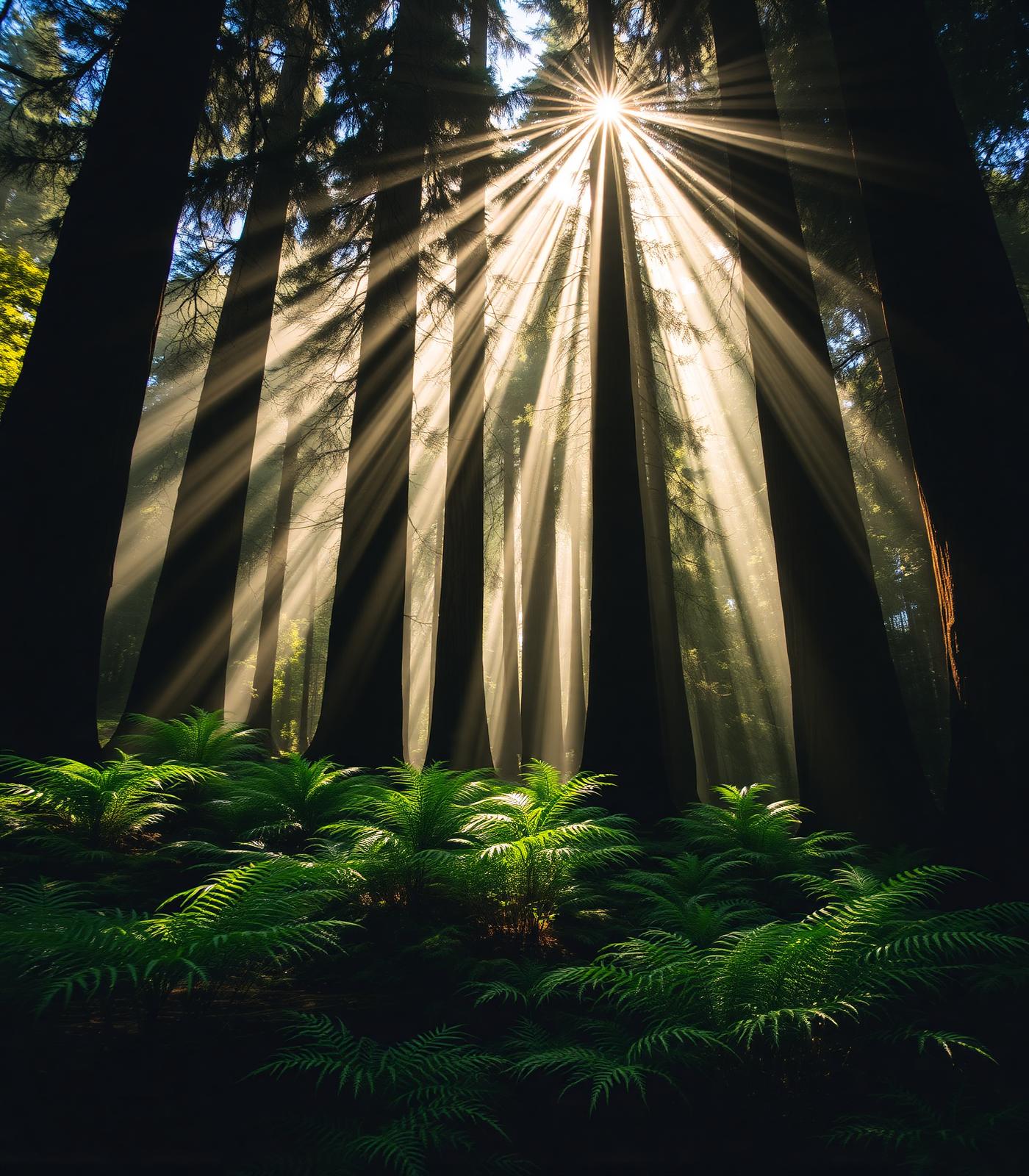 Cathedral of Light — Redwood National Park